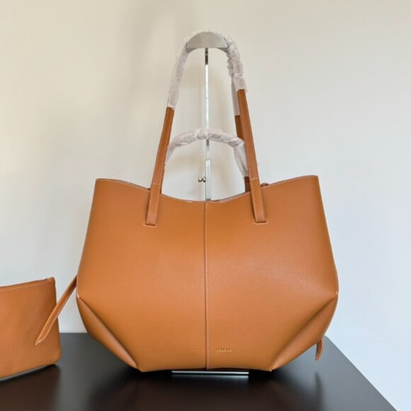 Polene Handbags - Polene Tan Leather Tote Bag